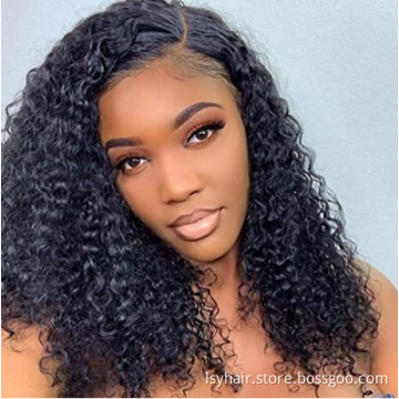 Wholesale full lace brazilian human hair wig,high quality human hair lace wigs pre plucked 13*4 Deep Curly lace front